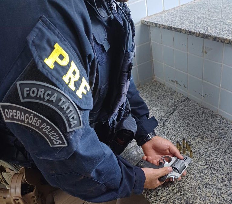 PRF recupera veículo roubado e apreende arma de fogo em Roraima