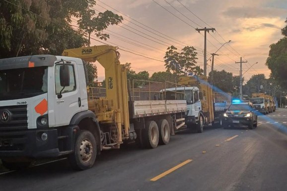 PRF-RR apreende cinco caminhões com restrição de furto/roubo da BR-432