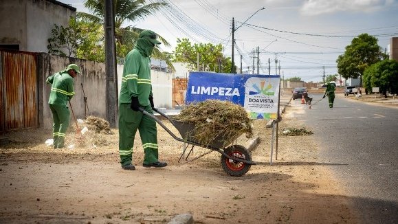 Limpeza e conservação atendem nove bairros de Boa Vista nesta semana